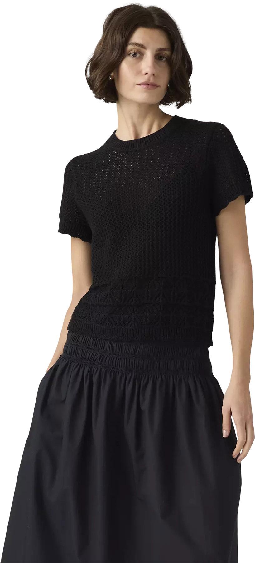 Product gallery image number 3 for product Isabelle Crochet Short Sleeve Sweater - Women's