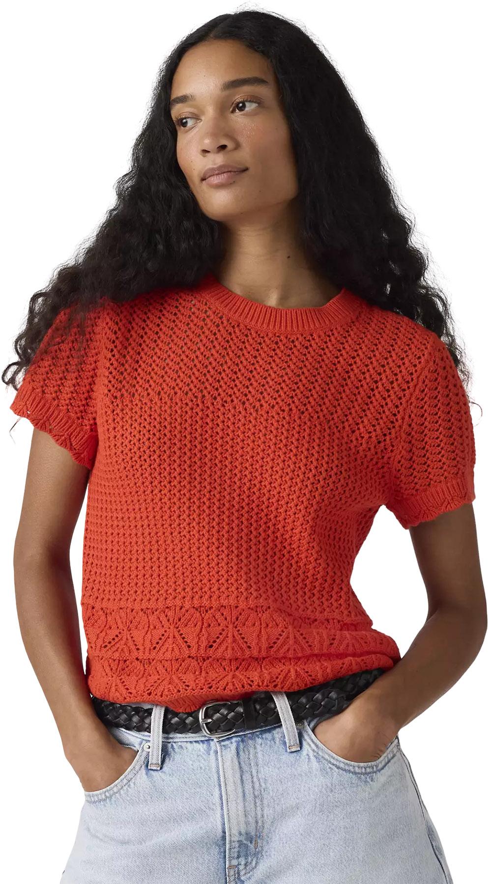 Product gallery image number 4 for product Chandail à manches courtes en crochet Isabelle - Femme