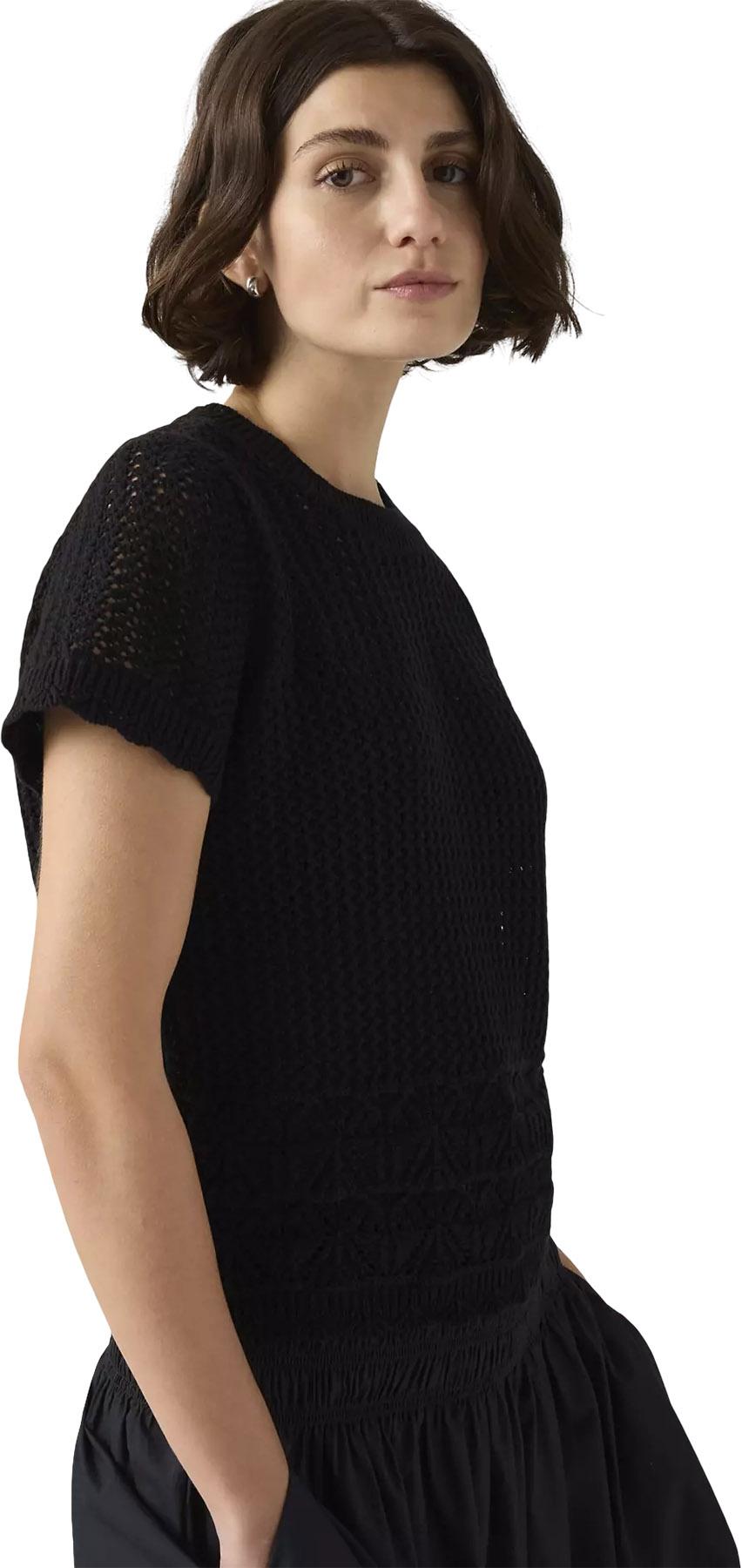 Product gallery image number 4 for product Isabelle Crochet Short Sleeve Sweater - Women's