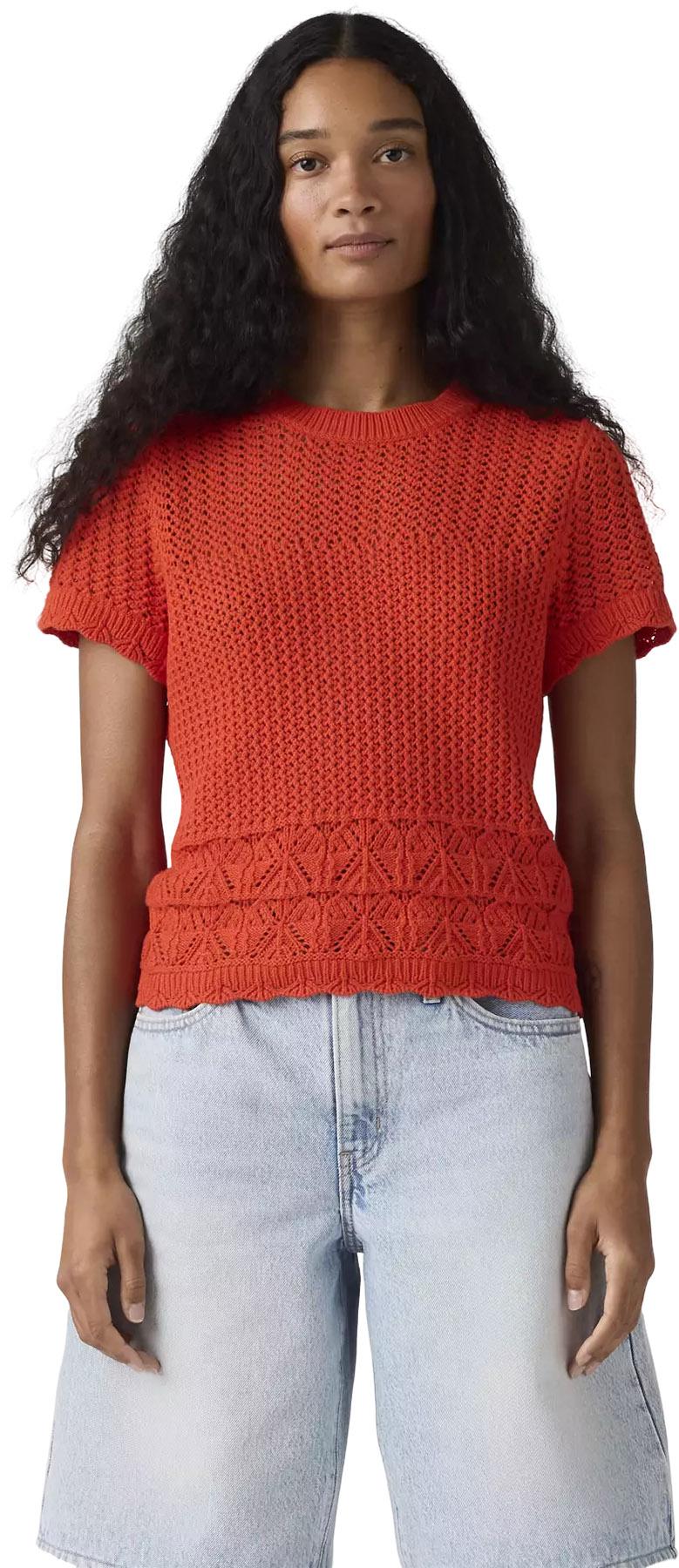 Product image for Chandail à manches courtes en crochet Isabelle - Femme