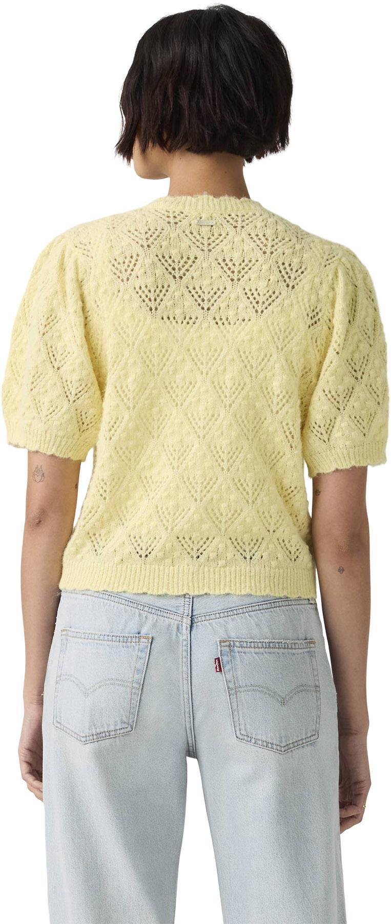 Product gallery image number 2 for product Cardigan à manches courtes en pointelle Pauline - Femme