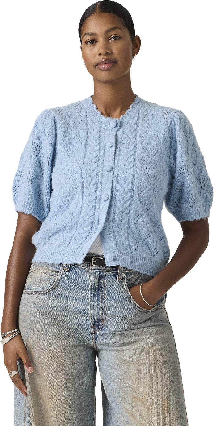 Product gallery image number 5 for product Pauline Pointelle Short Sleeve Cardigan - Women's