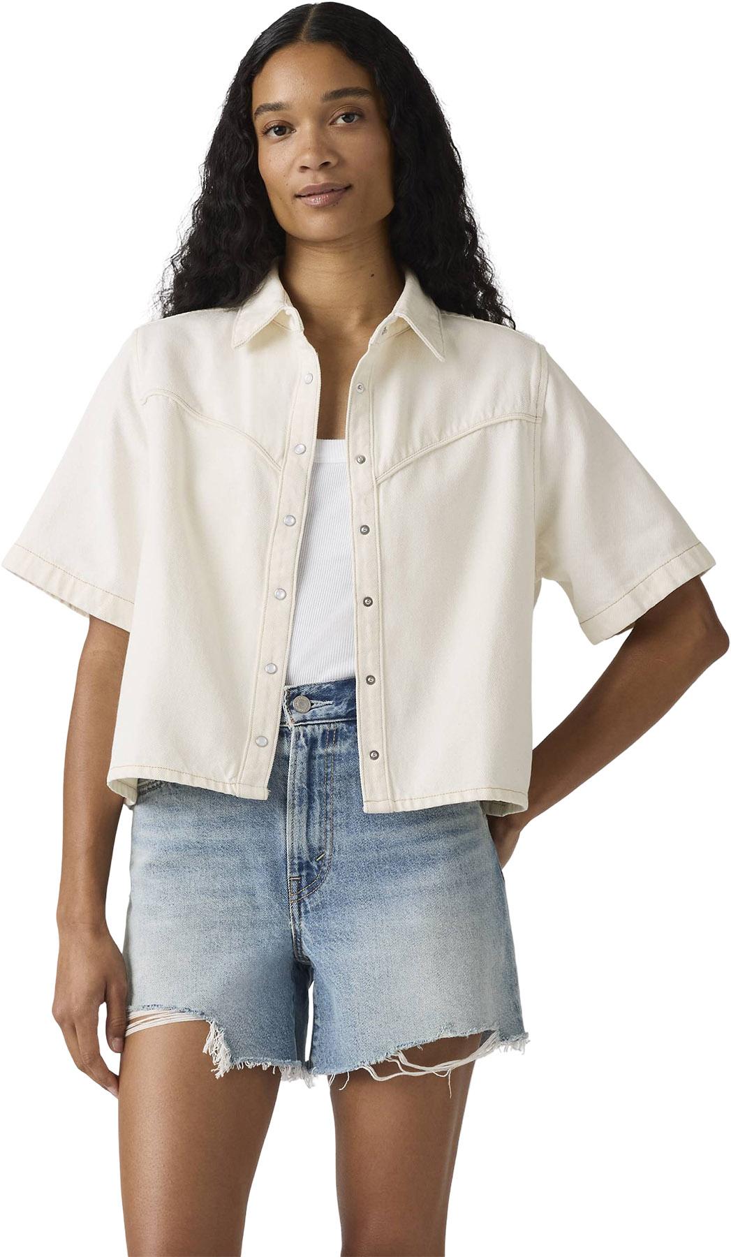 Product gallery image number 4 for product Chemise en denim à manches courtes Logan - Femme