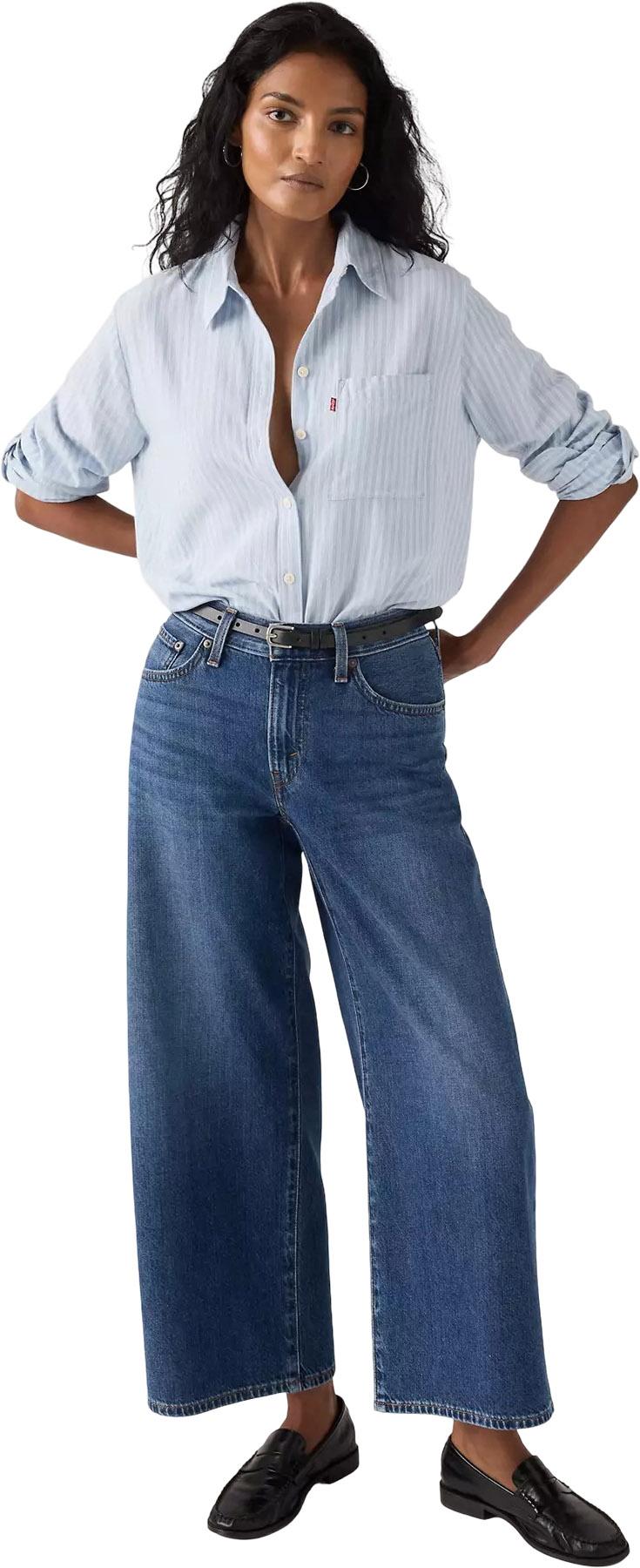 Product gallery image number 4 for product Jean à la cheville à jambe large Middy - Femme