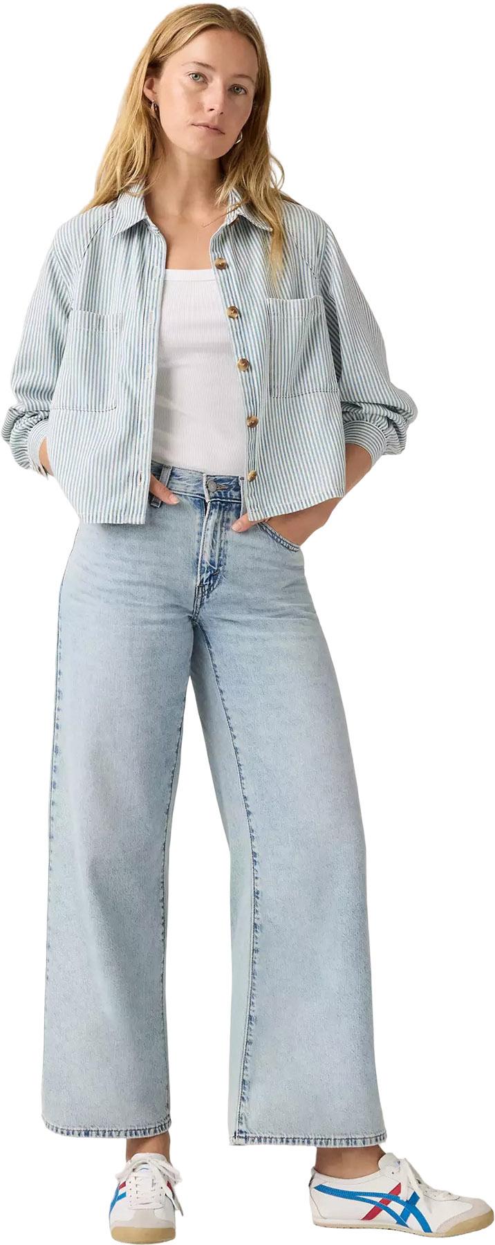 Product gallery image number 3 for product Jean ample Middy à la cheville - Femme