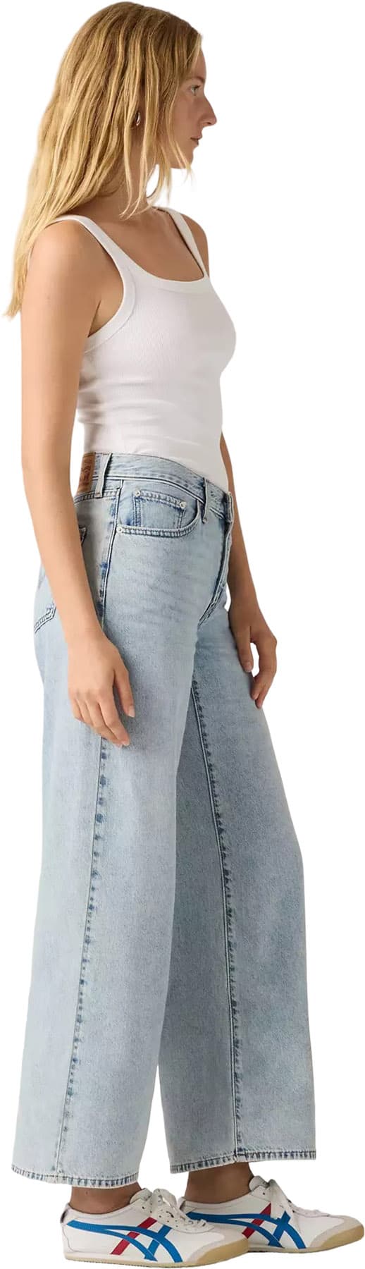 Product gallery image number 4 for product Jean ample Middy à la cheville - Femme