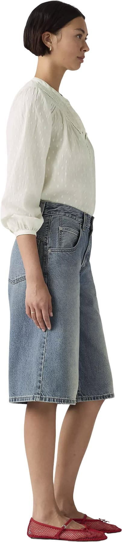 Numéro de l'image de la galerie de produits 4 pour le produit Short en jean très ample - Femme