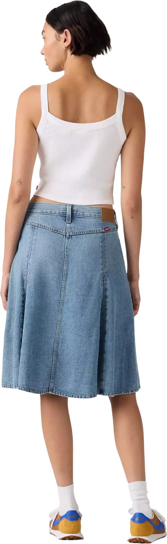 Product gallery image number 2 for product Jupe longueur genou Godet - Femme