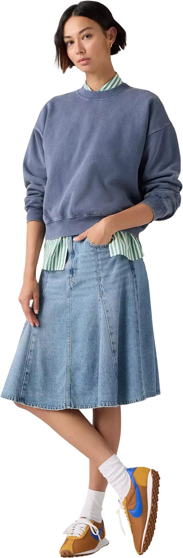 Product gallery image number 3 for product Jupe longueur genou Godet - Femme