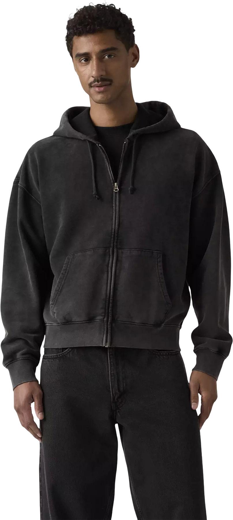 Product gallery image number 4 for product Hayes Boxy Grunge Wash Full-Zip Sweatshirt - Men's