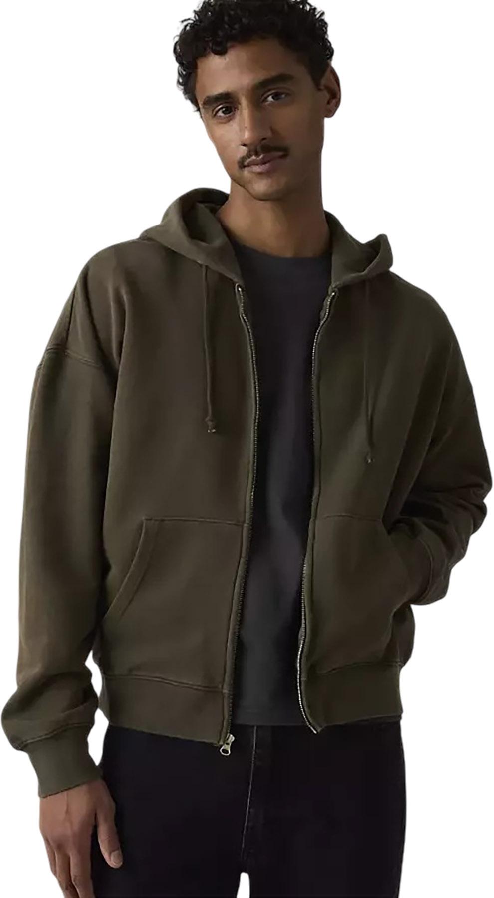 Product gallery image number 5 for product Hayes Boxy Grunge Wash Full-Zip Sweatshirt - Men's