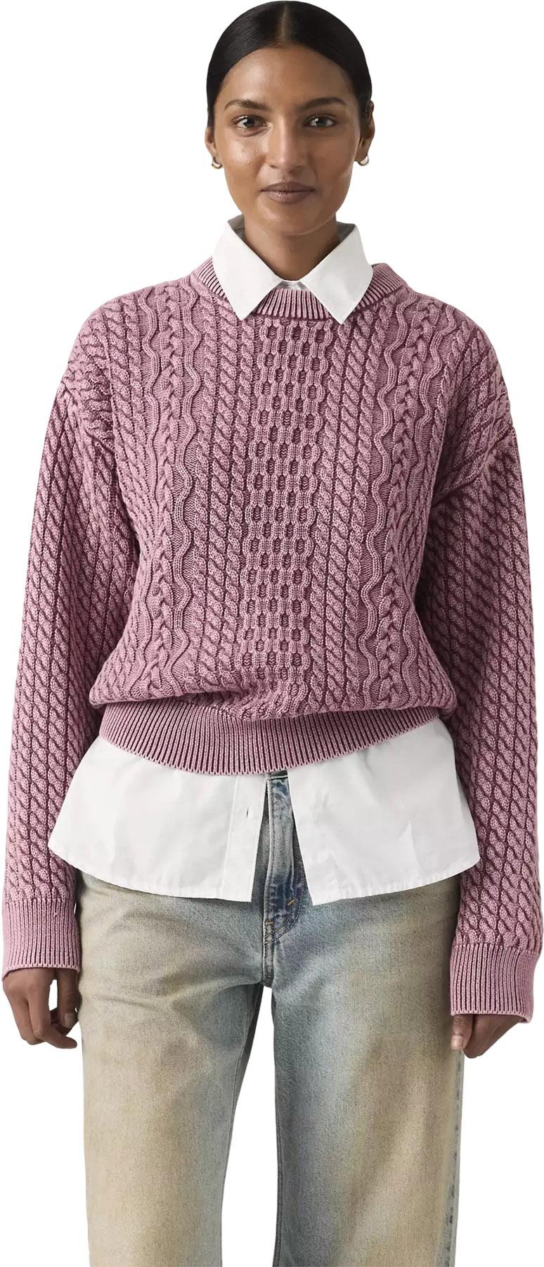 Product gallery image number 4 for product Leilah Cable Crewneck Sweater - Women's