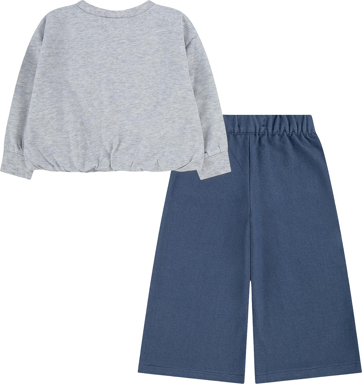 Product gallery image number 2 for product 2-Piece Crewneck and Denim Pants Set - Baby Girl