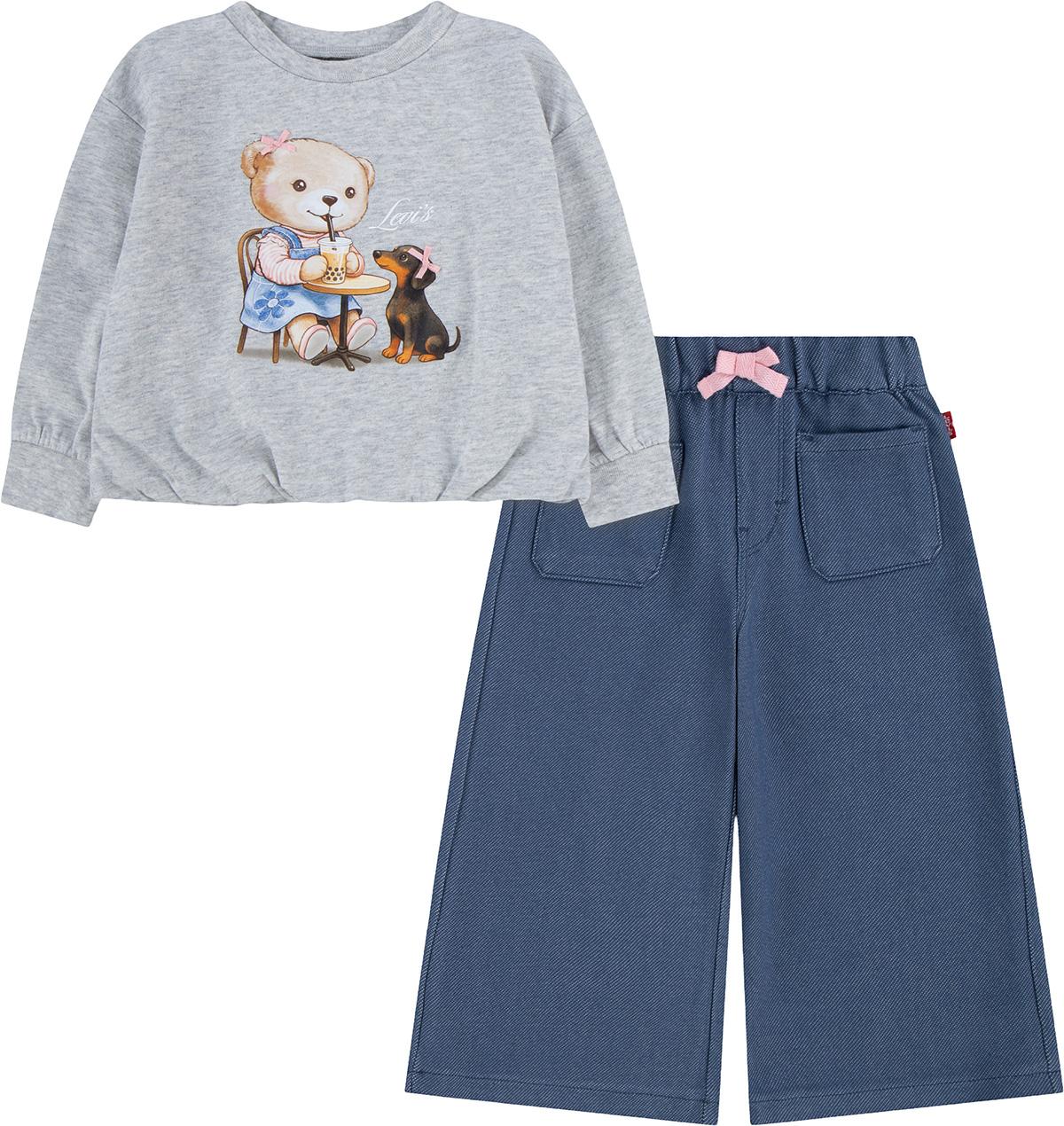 Product image for 2-Piece Crewneck and Denim Pants Set - Baby Girl