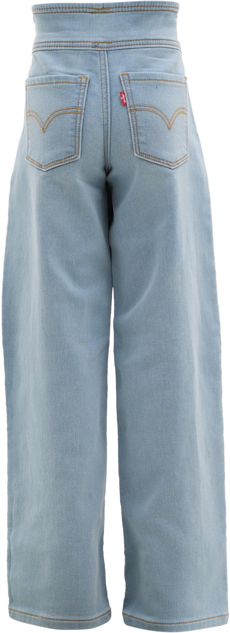 Product gallery image number 2 for product Jean ample à fente et broderie florale - Jeune