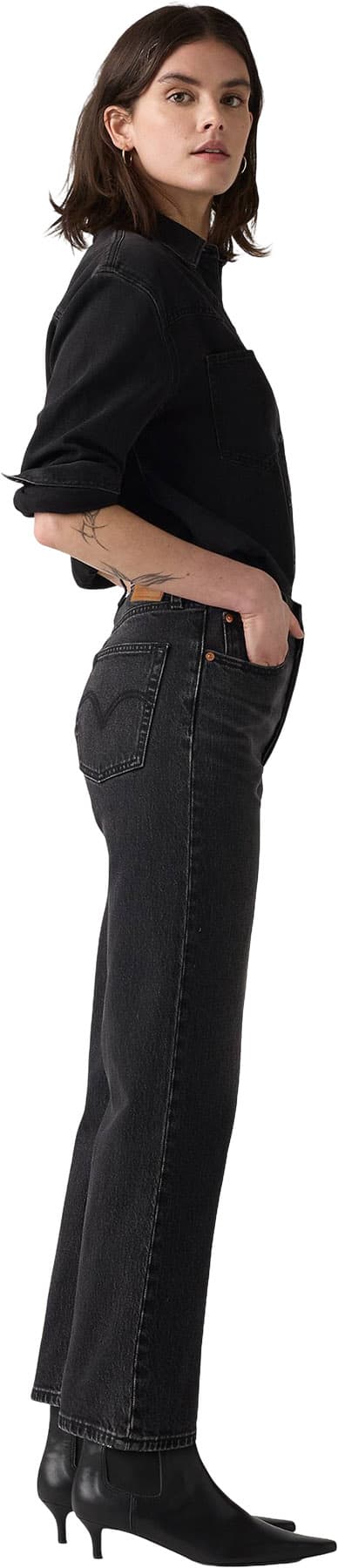 Product gallery image number 3 for product Ribcage Straight Leg Ankle Jeans - Women's