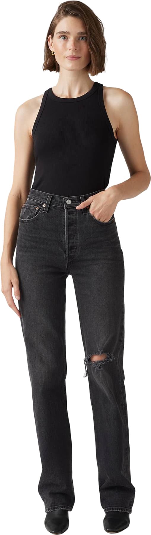 Numéro de l'image de la galerie de produits 3 pour le produit Jean pleine longueur Ribcage - Femme