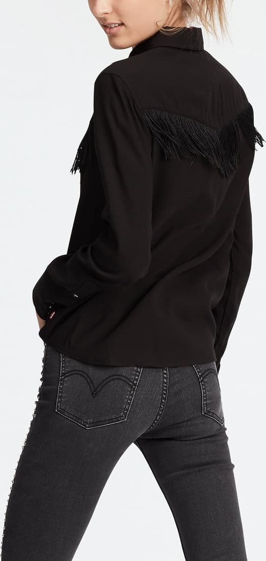 Numéro de l'image de la galerie de produits 3 pour le produit Chamise brodée à franges Selita Western - Femme