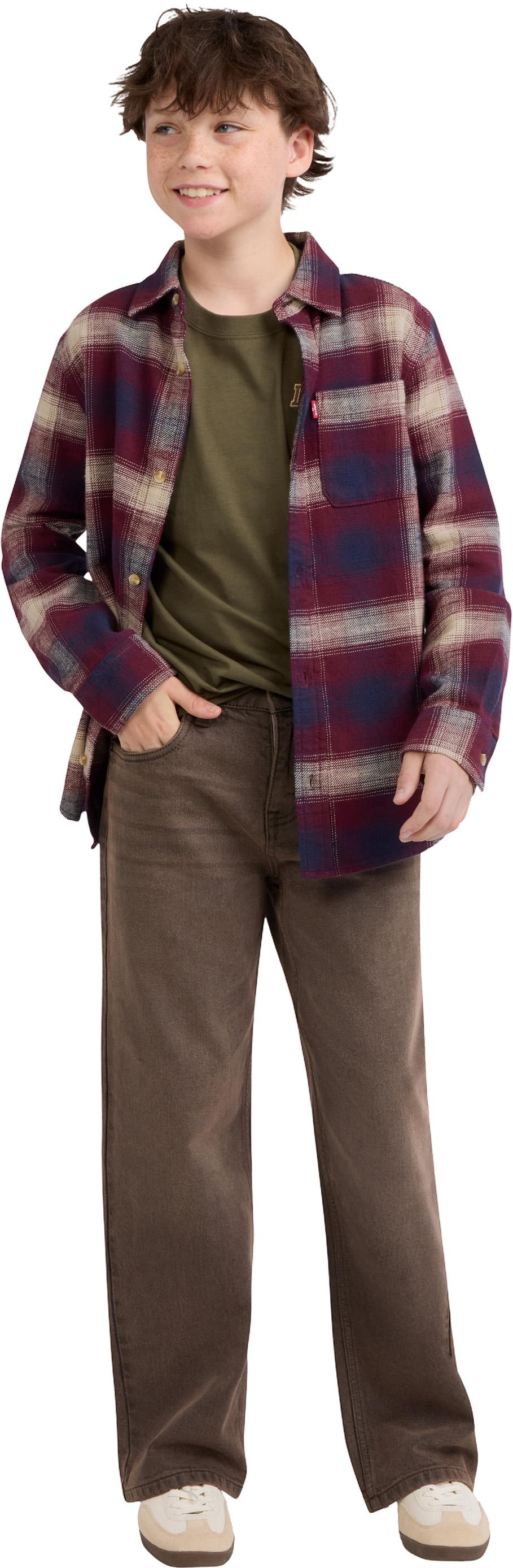 Product gallery image number 7 for product Shadow Plaid Flannel Shirt - Boy