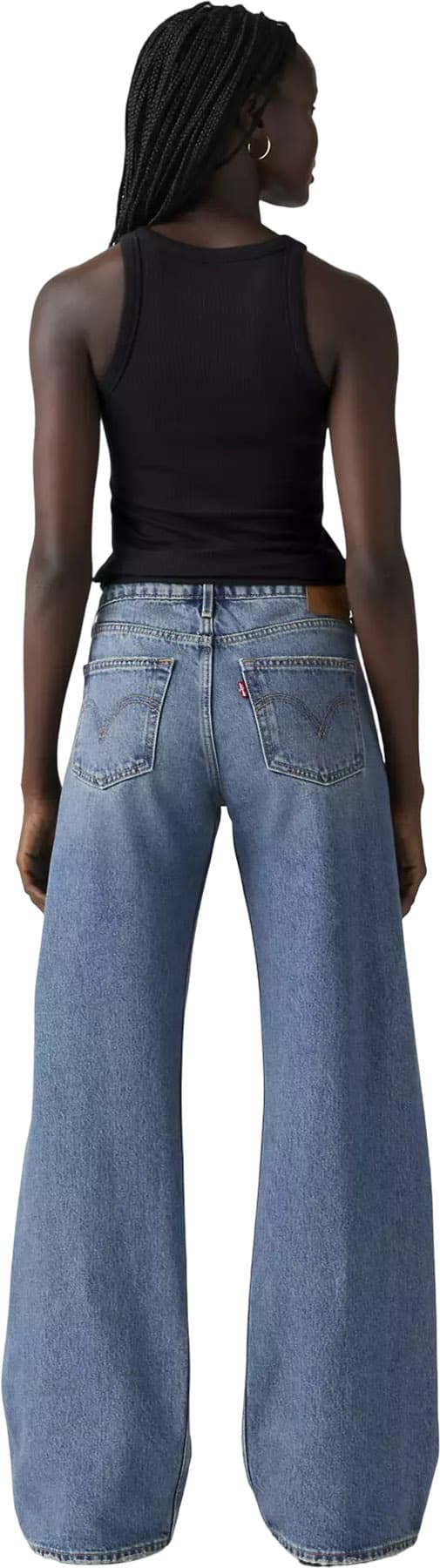 Product gallery image number 3 for product Jean ample à taille basse - Femme