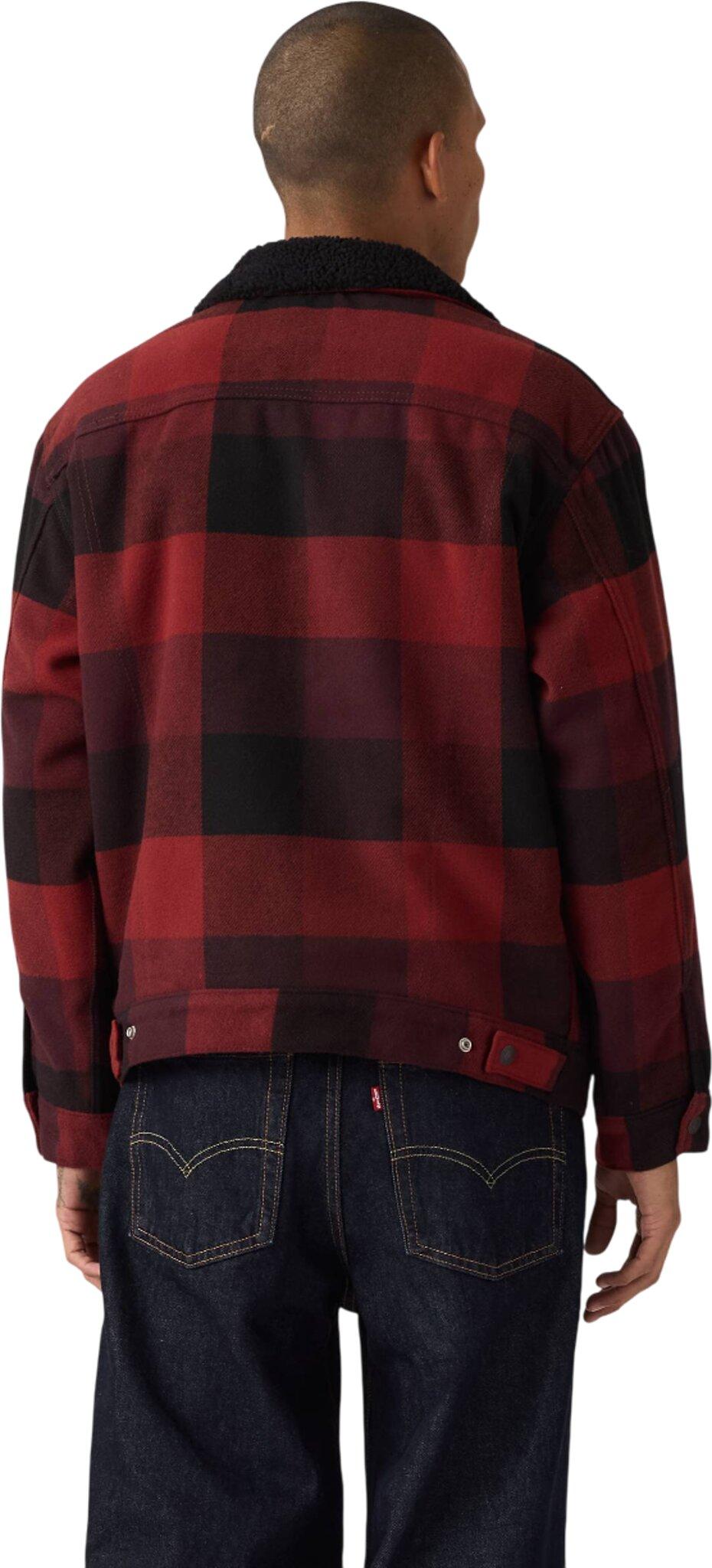 Product gallery image number 3 for product Relaxed Fit Plaid Trucker Jacket - Men's