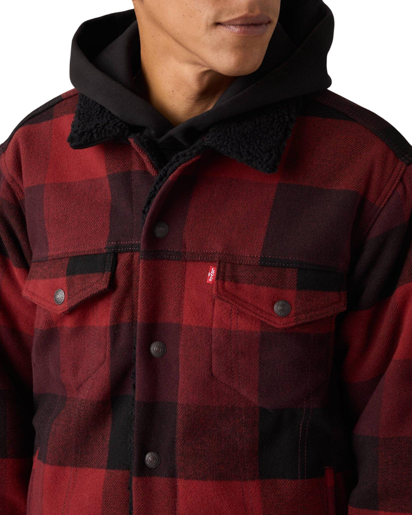 Product gallery image number 2 for product Relaxed Fit Plaid Trucker Jacket - Men's