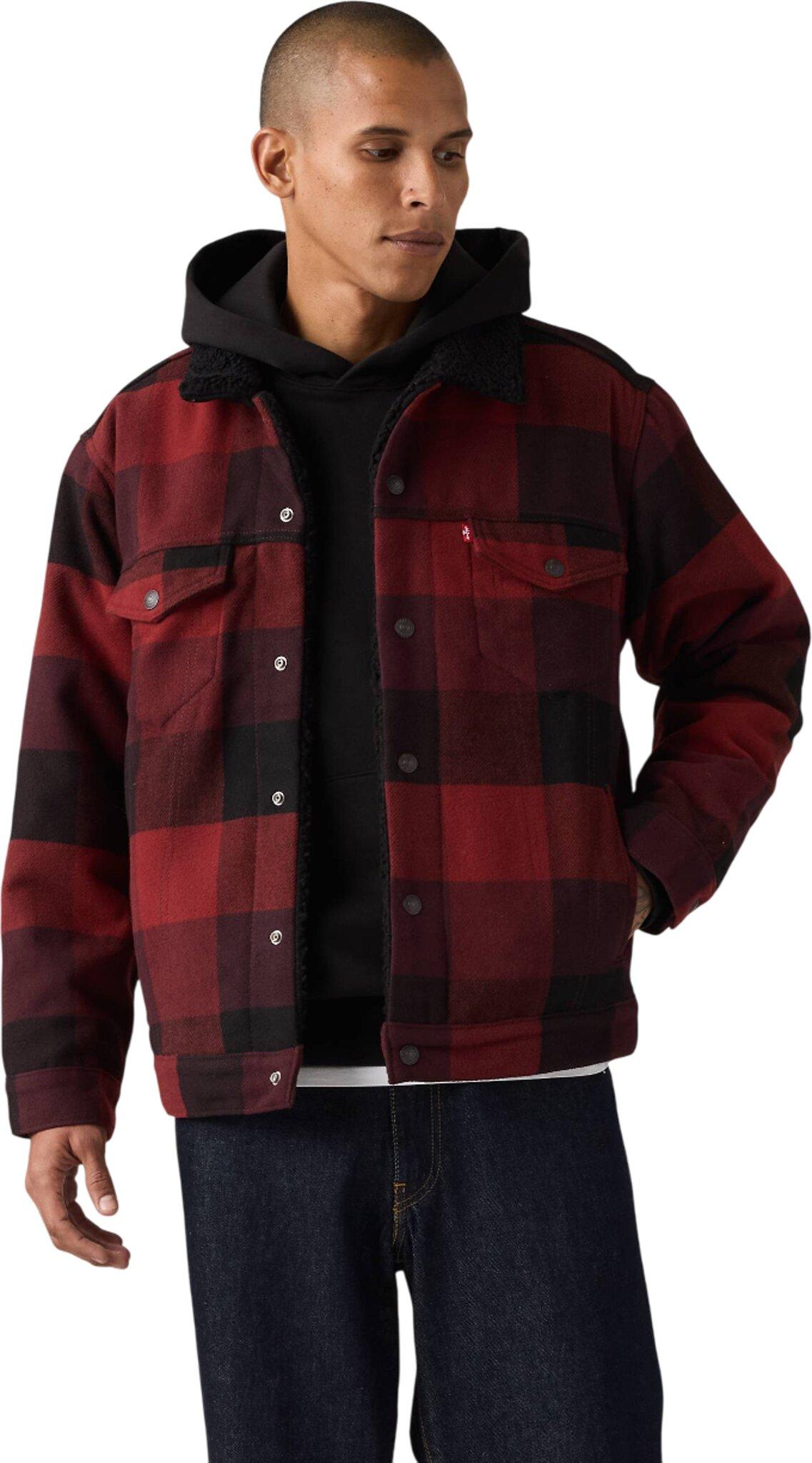 Product gallery image number 4 for product Relaxed Fit Plaid Trucker Jacket - Men's