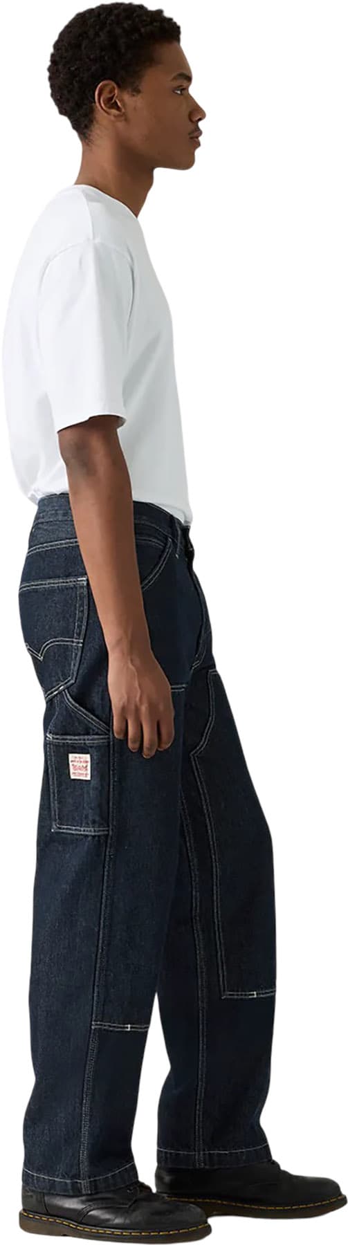 Product gallery image number 3 for product 568 Loose Straight Double-knee Carpenter Jeans - Men's
