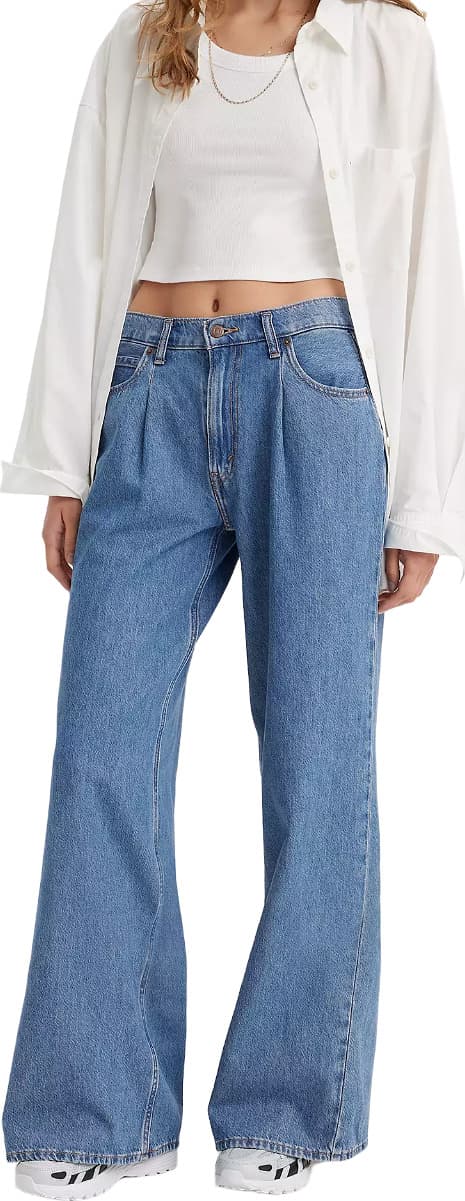 Product gallery image number 4 for product Baggy Dad Wide-Leg Jeans - Women's