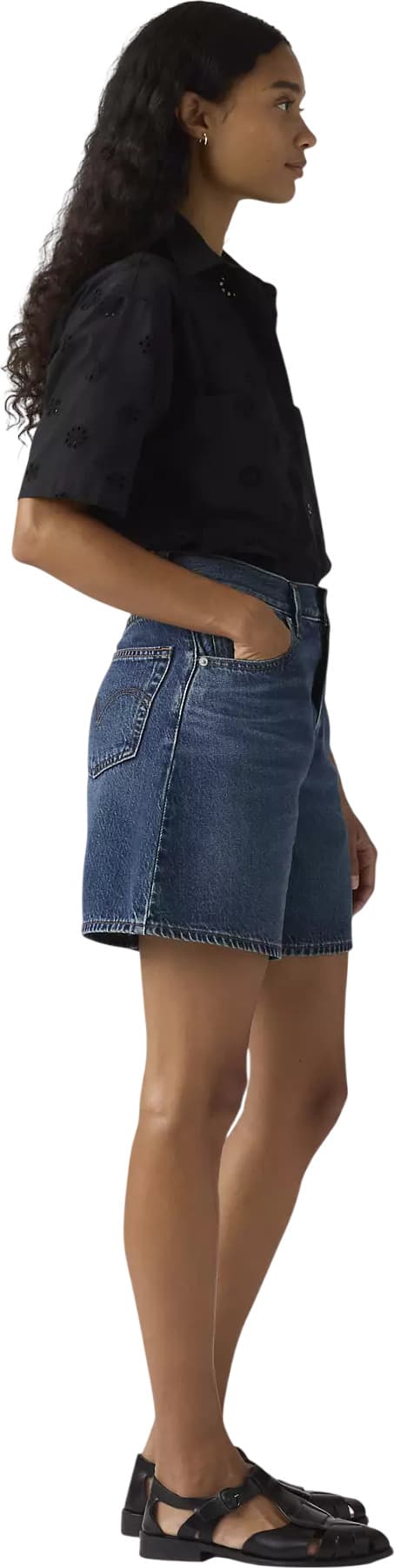 Product gallery image number 4 for product High Rise Baggy Shorts - Women's