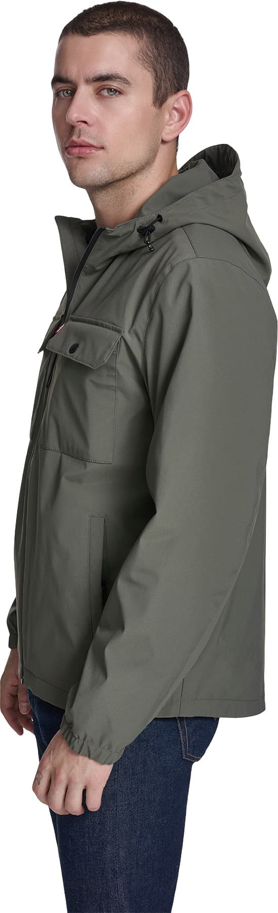 Product gallery image number 6 for product 2 Chest Pocket Rain Hooded Jacket - Men's