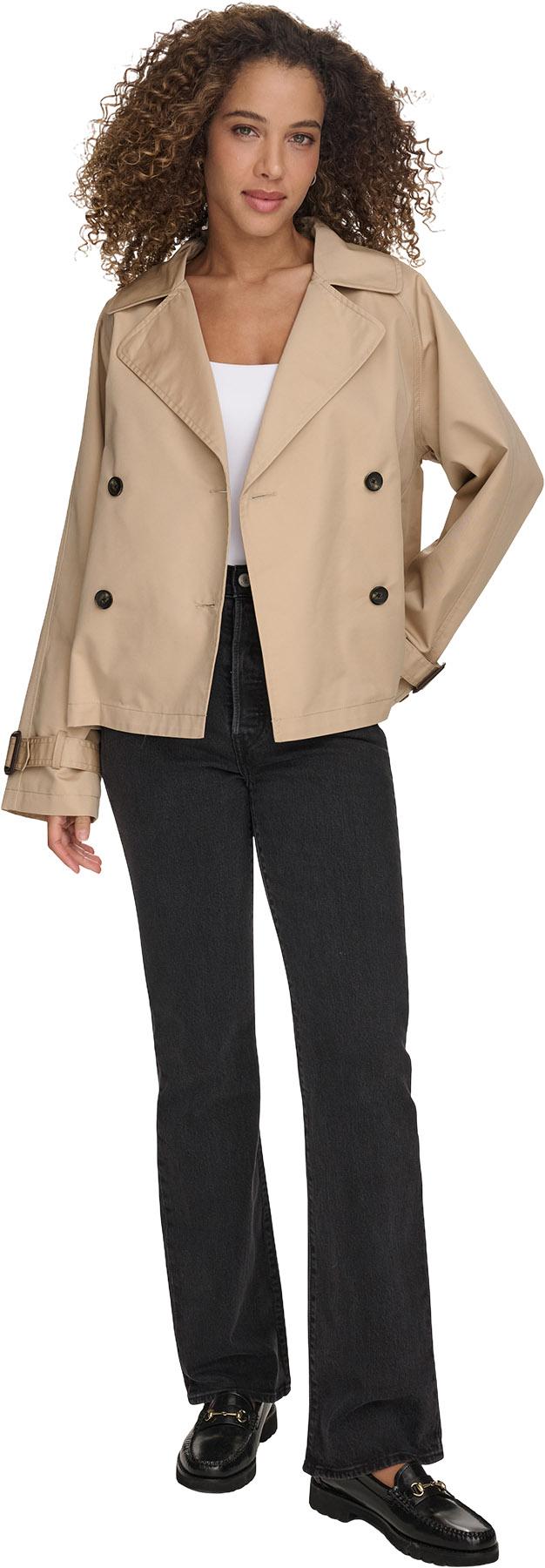 Product gallery image number 4 for product Trenchcoat court à double boutonnage - Femme