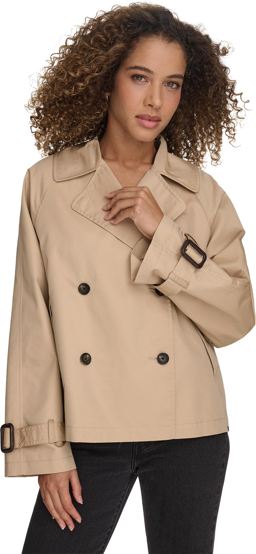 Product gallery image number 6 for product Trenchcoat court à double boutonnage - Femme