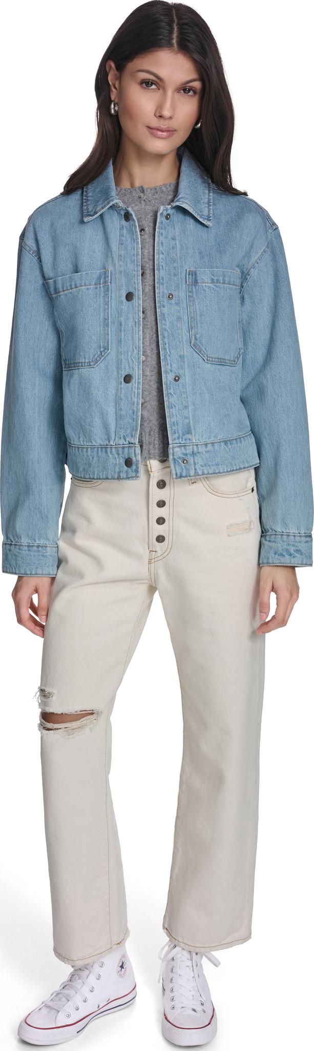 Product gallery image number 5 for product Manteau en coton à boutons-pression - Femme