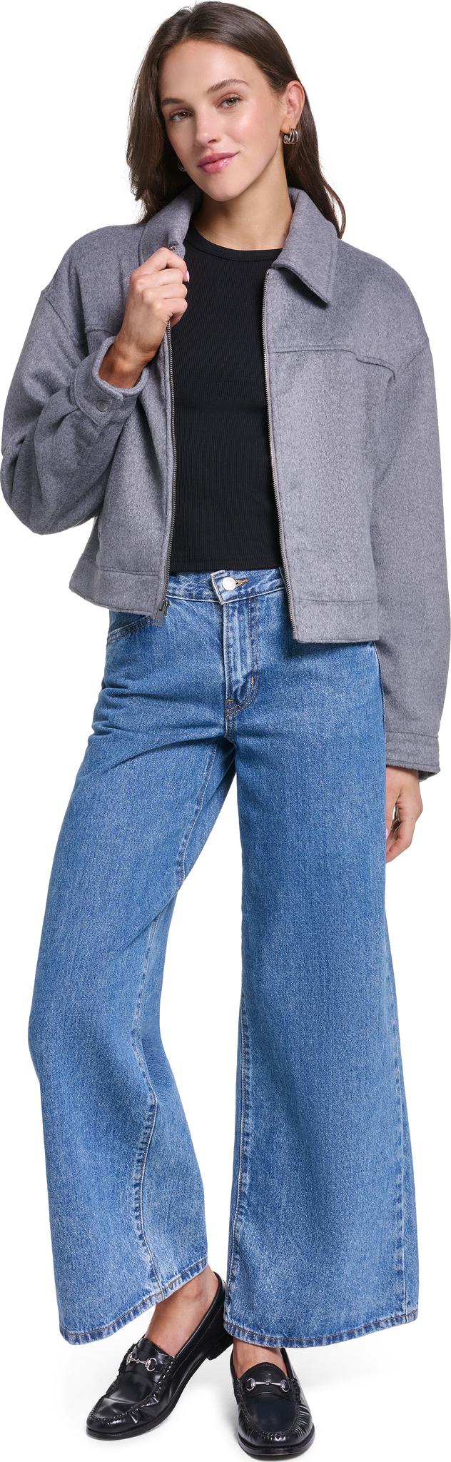 Product gallery image number 3 for product Zip Front Short Wool Jacket - Women’s