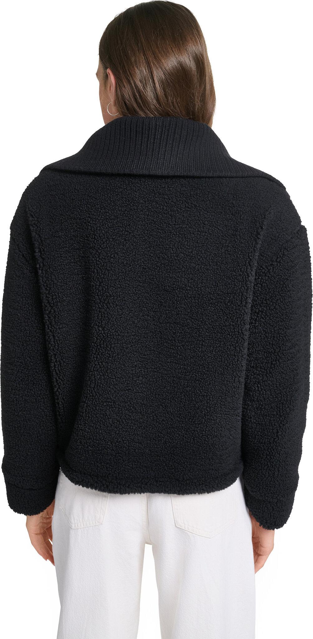 Numéro de l'image de la galerie de produits 3 pour le produit Manteau en sherpa à col en tricot - Femme