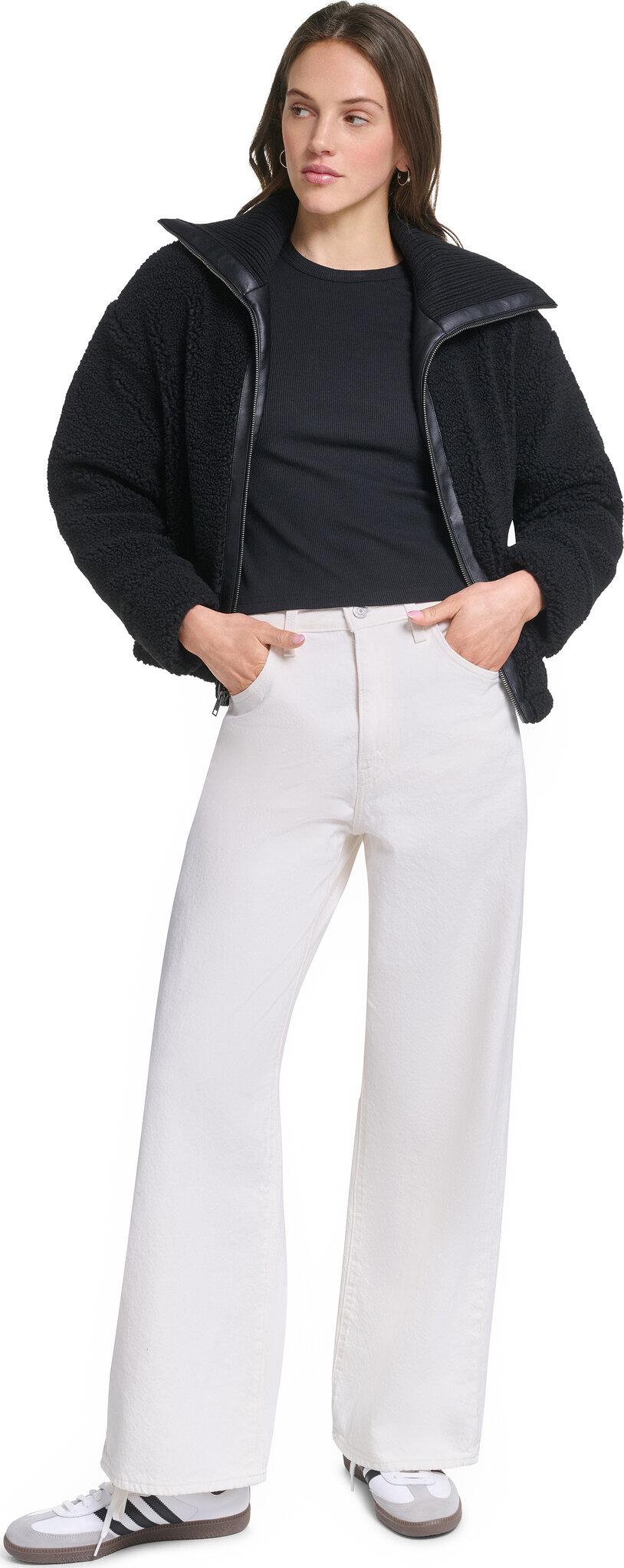 Numéro de l'image de la galerie de produits 5 pour le produit Manteau en sherpa à col en tricot - Femme