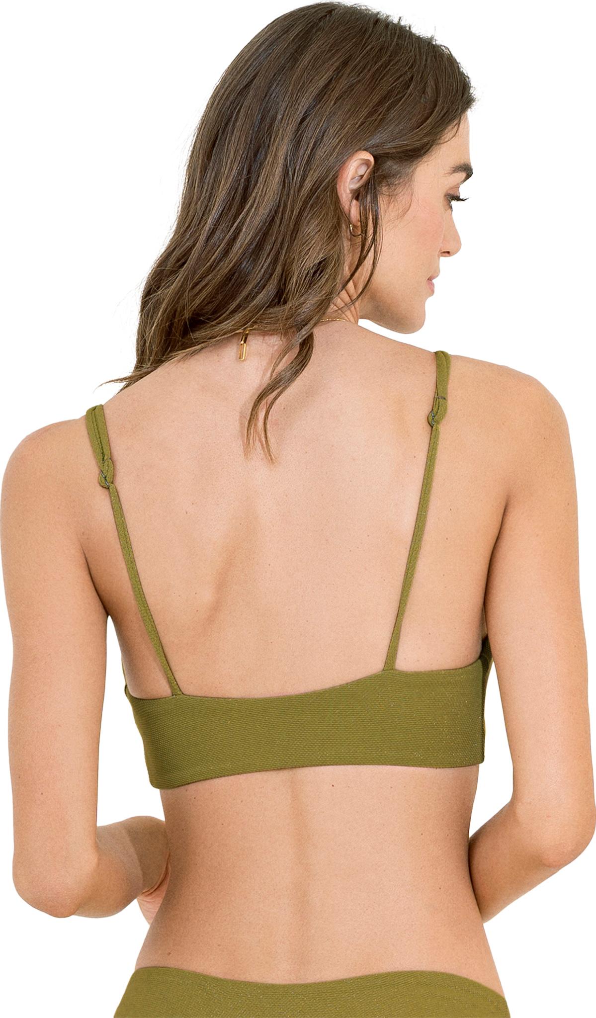 Product gallery image number 2 for product Olive Green Colette Fixed Triangle Bikini Top - Women's