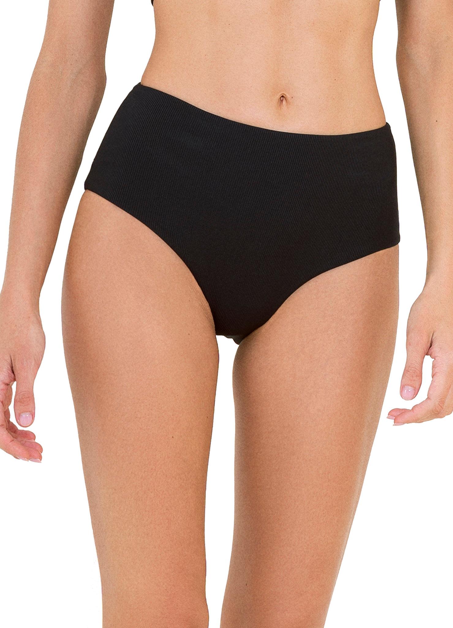 Product gallery image number 1 for product Jade Black Venus Mid Rise Bikini Bottom - Women's