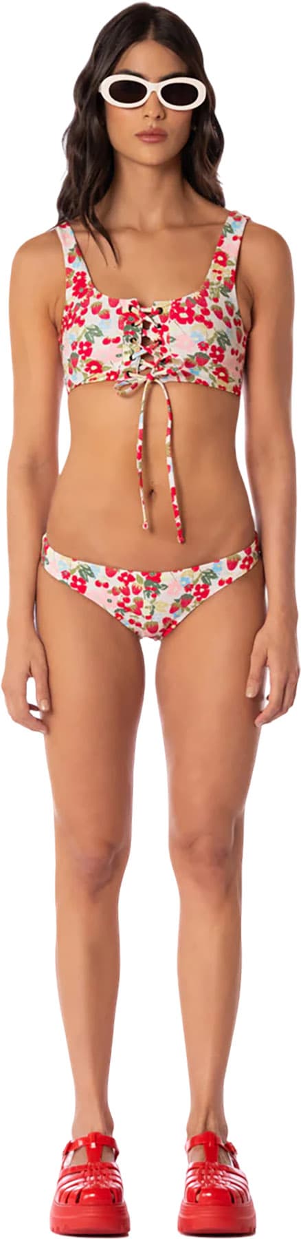 Product gallery image number 5 for product Flirt Sunberry Low Rise Thin Side Bikini Bottom - Women's