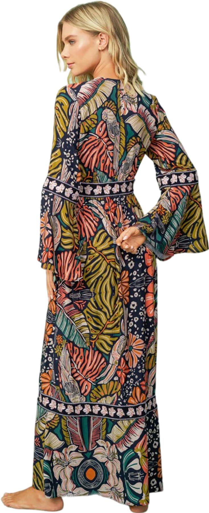 Numéro de l'image de la galerie de produits 2 pour le produit Robe longue Anastasia Tropical Jaguar - Femme