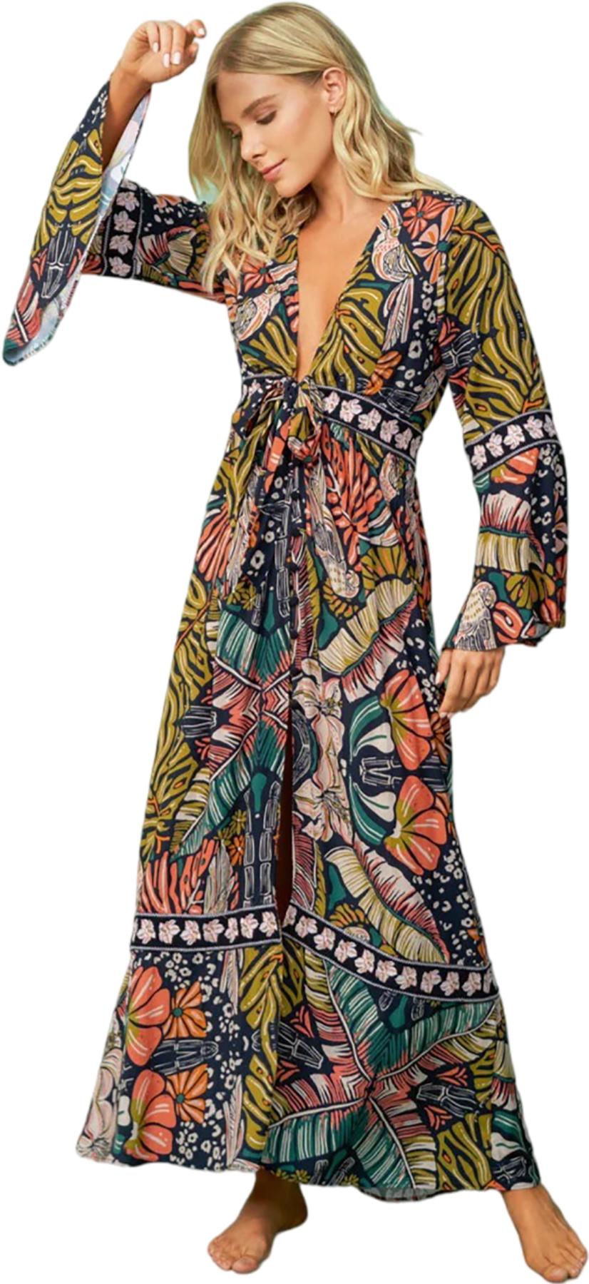 Numéro de l'image de la galerie de produits 1 pour le produit Robe longue Anastasia Tropical Jaguar - Femme