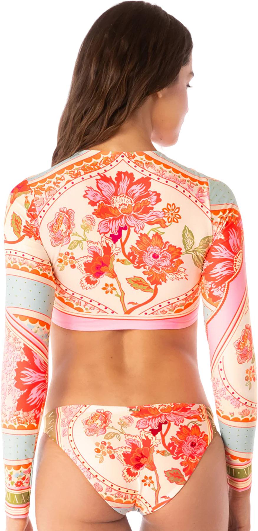 Product gallery image number 2 for product Spectacle Floral Groove Long Sleeve Crop Bikini Top - Women's