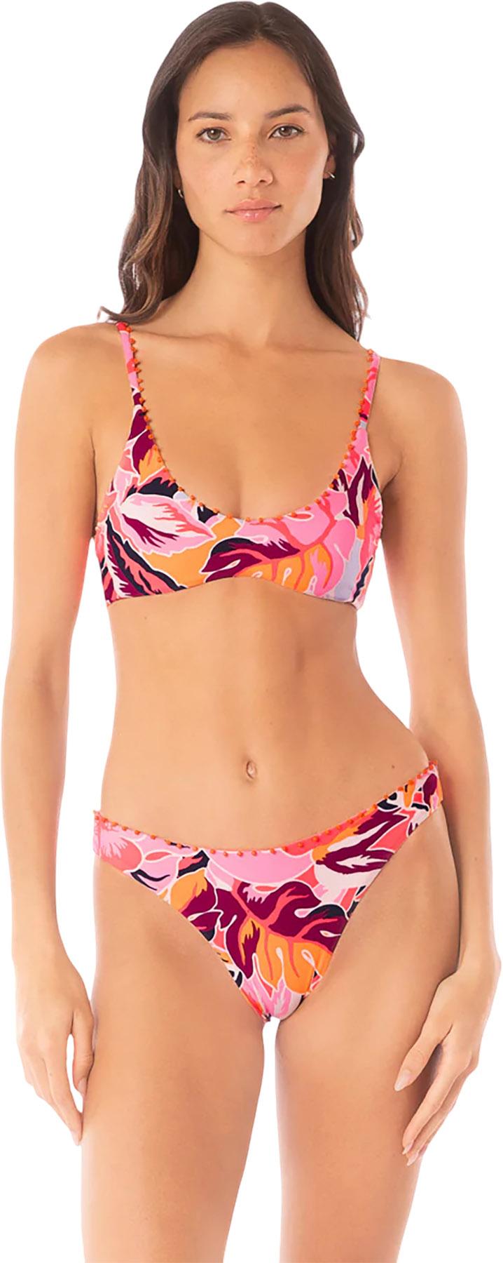Product gallery image number 4 for product Sublimity Coral Leafy Regular Rise Classic Bikini Bottom - Women's