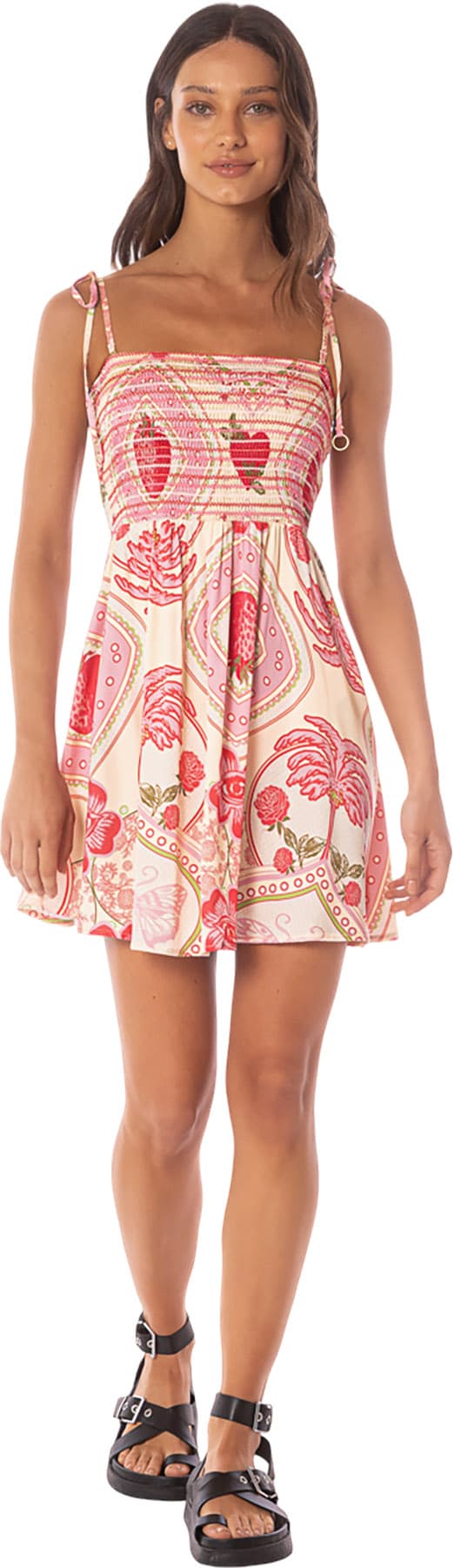 Numéro de l'image de la galerie de produits 2 pour le produit Robe courte Strawberry Palm Astra - Femme