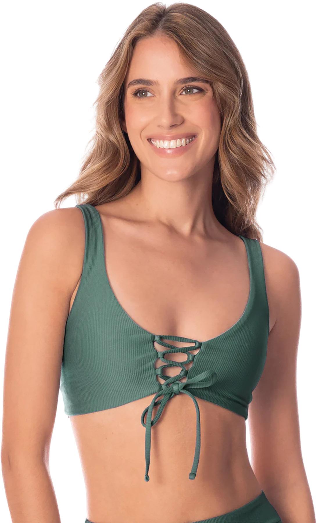 Product gallery image number 3 for product Allure Eucalyptus Green Bikini Top - Women's