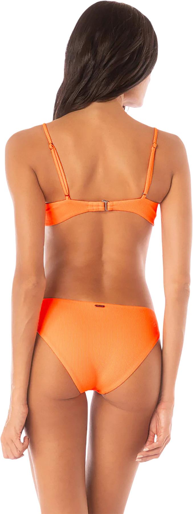 Numéro de l'image de la galerie de produits 2 pour le produit Bas de bikini taille basse à côtés fins Flirt Neon Orange - Femme