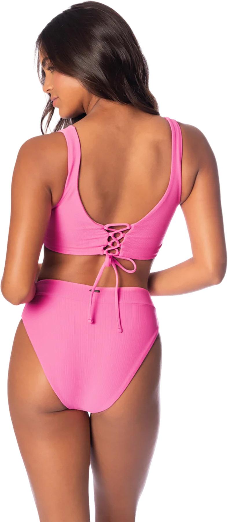 Product gallery image number 2 for product Suzy Q Radiant Pink High Rise Classic Bikini Bottom - Women's