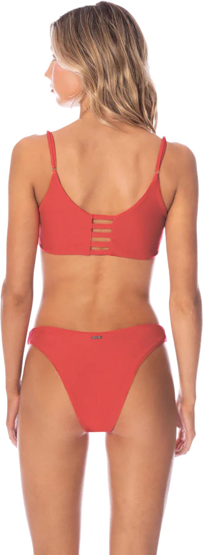 Product gallery image number 5 for product Praia Red Camelia Classic Bralette Bikini Top - Women's