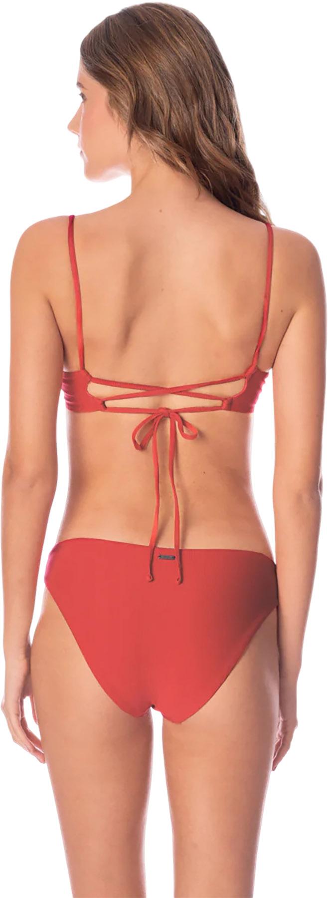 Product gallery image number 2 for product Sublimity Red Camelia Regular Rise Classic Bikini Bottom - Women's